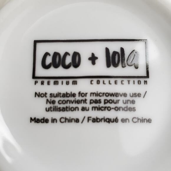 Coco + Lola Geometric Pattern Coffee Tea Mug & Saucer Serveware Set - Picture 9 of 10